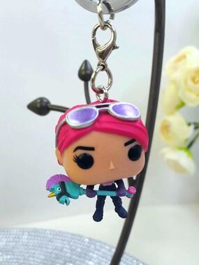 Pink-Haired Funko Pocket Pop🎀Brite Bomber🎀Keychain